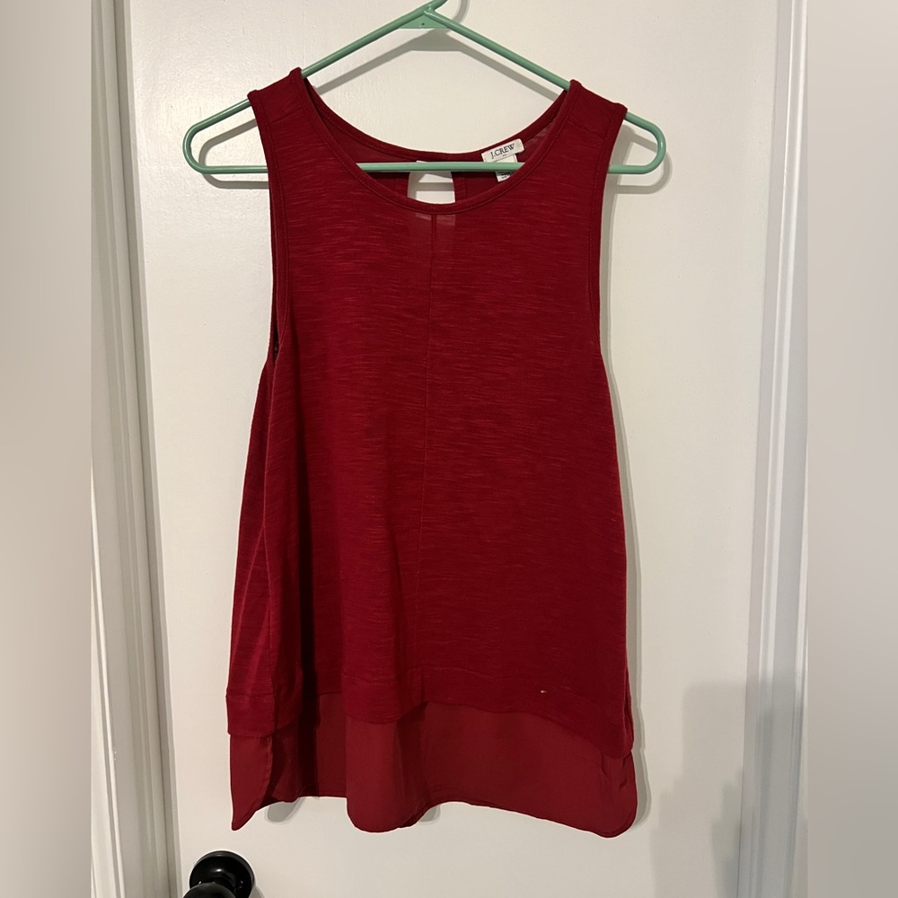 J Crew red blouse- medium